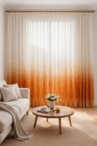 Dieninė užuolaida "Ombre gėlės 6 mtr"