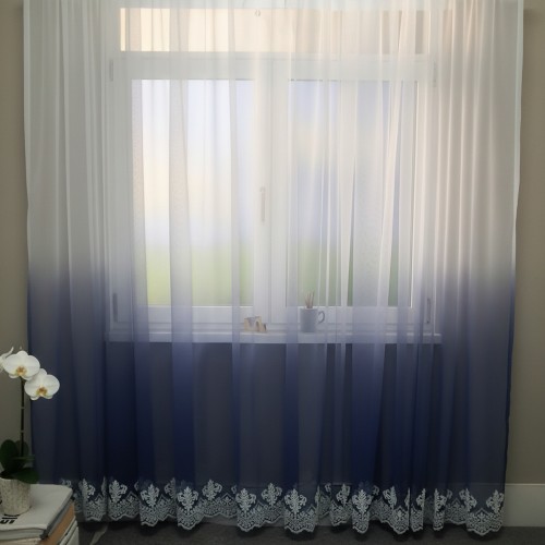 Dieninė užuolaida "Ombre  mėlyna 4"