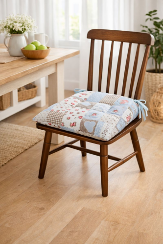 Kėdės pagalvėlė "Mėlynos širdelės"