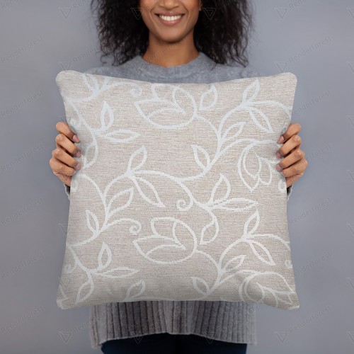 Dekoratyvinė pagalvė "Balta gėlė"