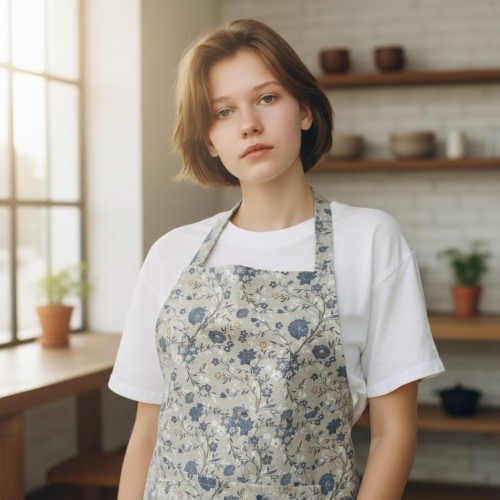 Prijuostė "Mėlynos gėlės"