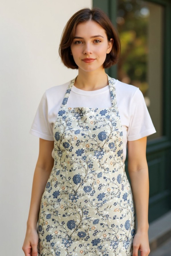 Prijuostė "Mėlynos gėlės" Prijuostė "Mėlynos gėlės"