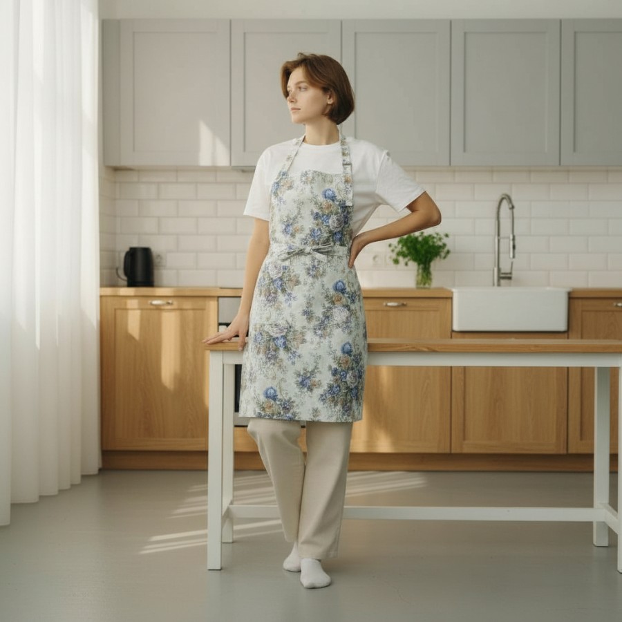 Prijuostė "Mėlynos rožės" Prijuostė "Mėlynos rožės"