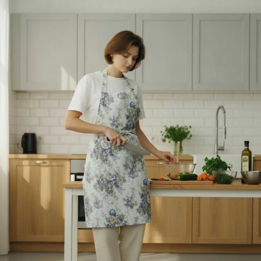 Prijuostė "Mėlynos rožės" Prijuostė "Mėlynos rožės"