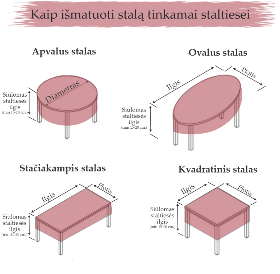 Staltiesė  apvali  "Pilka klasika"