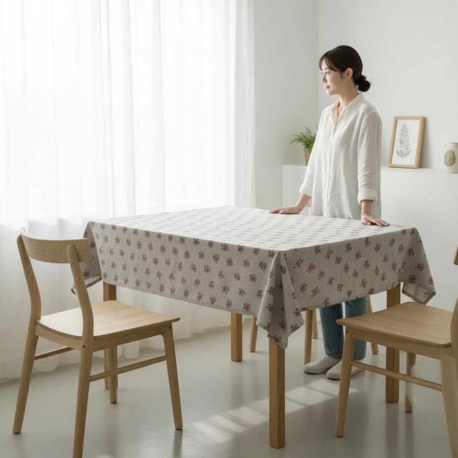 Staltiesė su rožytėmis